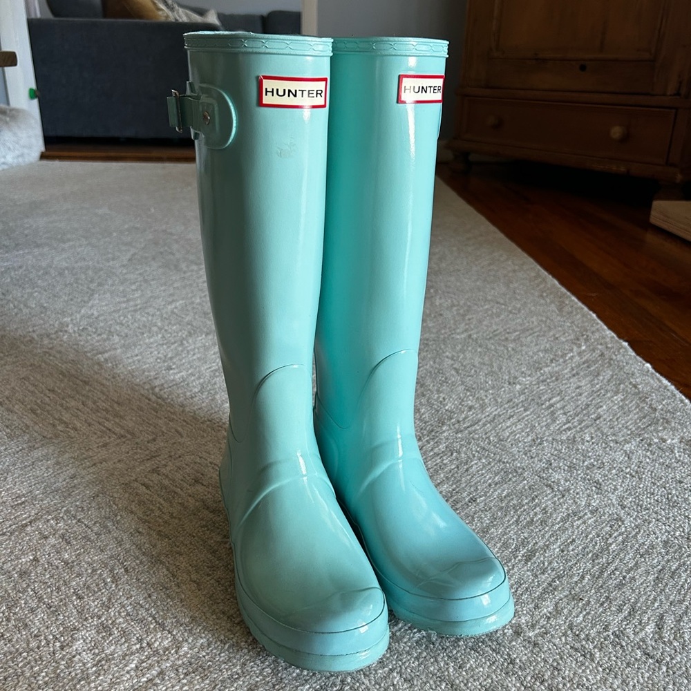 Hunter Classic Turquoise Rain Boots